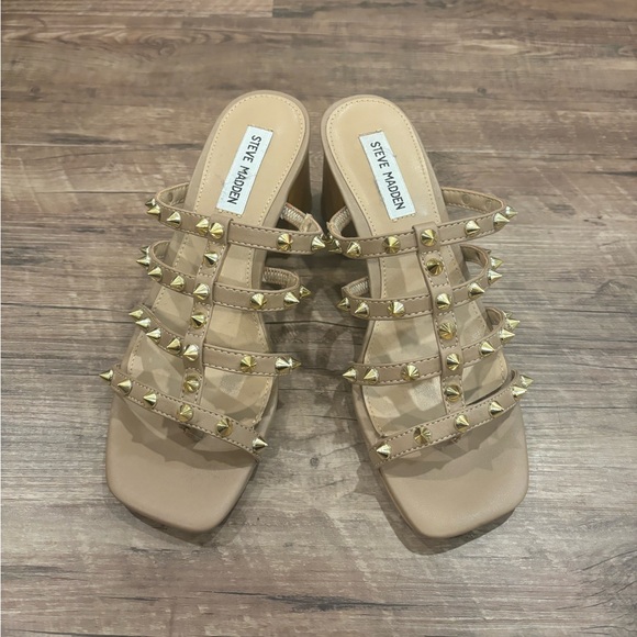 Steve Madden Shoes - Steve Madden studded sandals with block heel. New, never worn out of house!